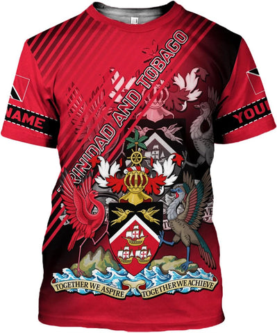 Rivelus Personalized Trinidad and Tobago Clothing 3D, Trinidad and Tobago Shirt, Trinidad Pride Gift T-Shirt S-5XL
