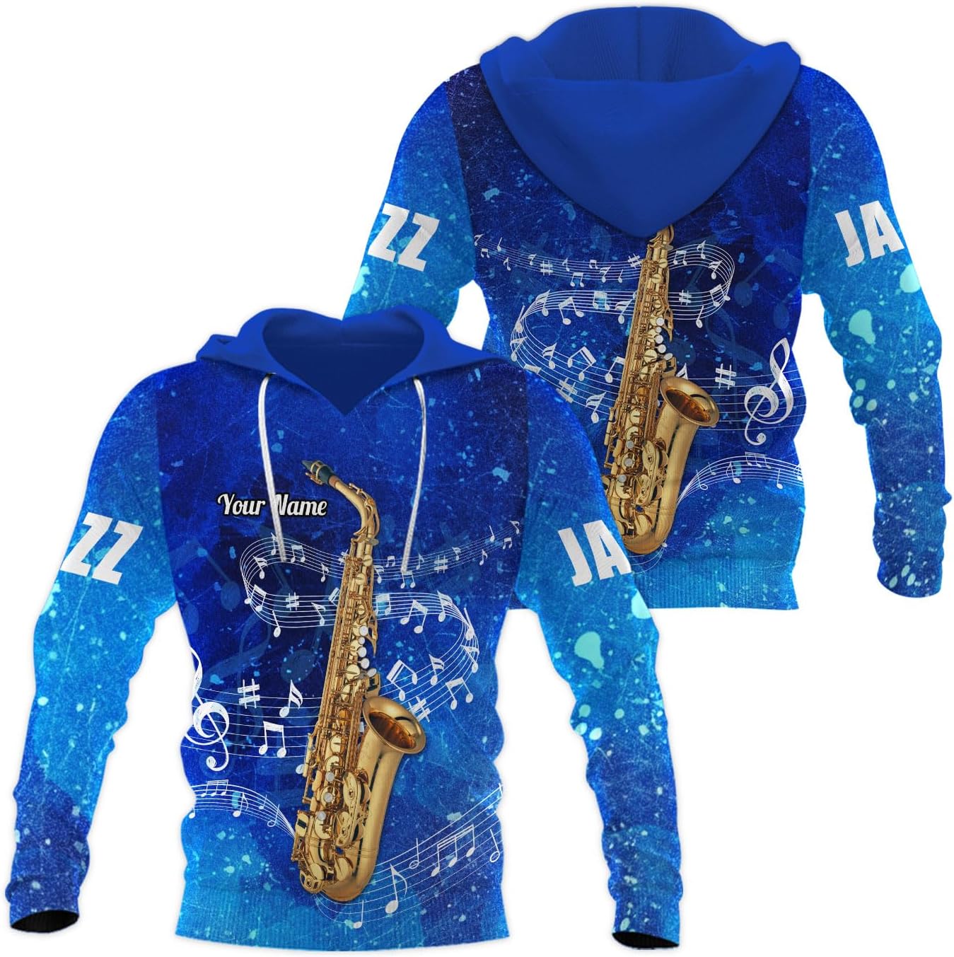 Mostprints Personalized Name Saxaphone Shirt 3D, Saxophone Shirt Gift, Saxophone Gifts Shirt for Men and Women S-5XL