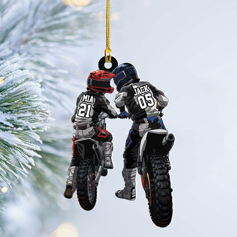 Artparel Custom Dirt Bike Acrylic Ornament, Dirt Bike Christmas Ornament 2024, Dirt Bike Player Ornament, Dirt Bike Tree Decor, Dirt Bike 2024, Gifts for Dirt Bike Lovers, Players (DB21)