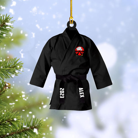Artparel Personalized Karate Ornament Karate Uniform Ornaments Gifts for Karate Lovers Karate Gift Christmas Ornament 2024 Taekwondo Ornament Jiu Jitsu Ornament Gift for Karate (Karate 5)
