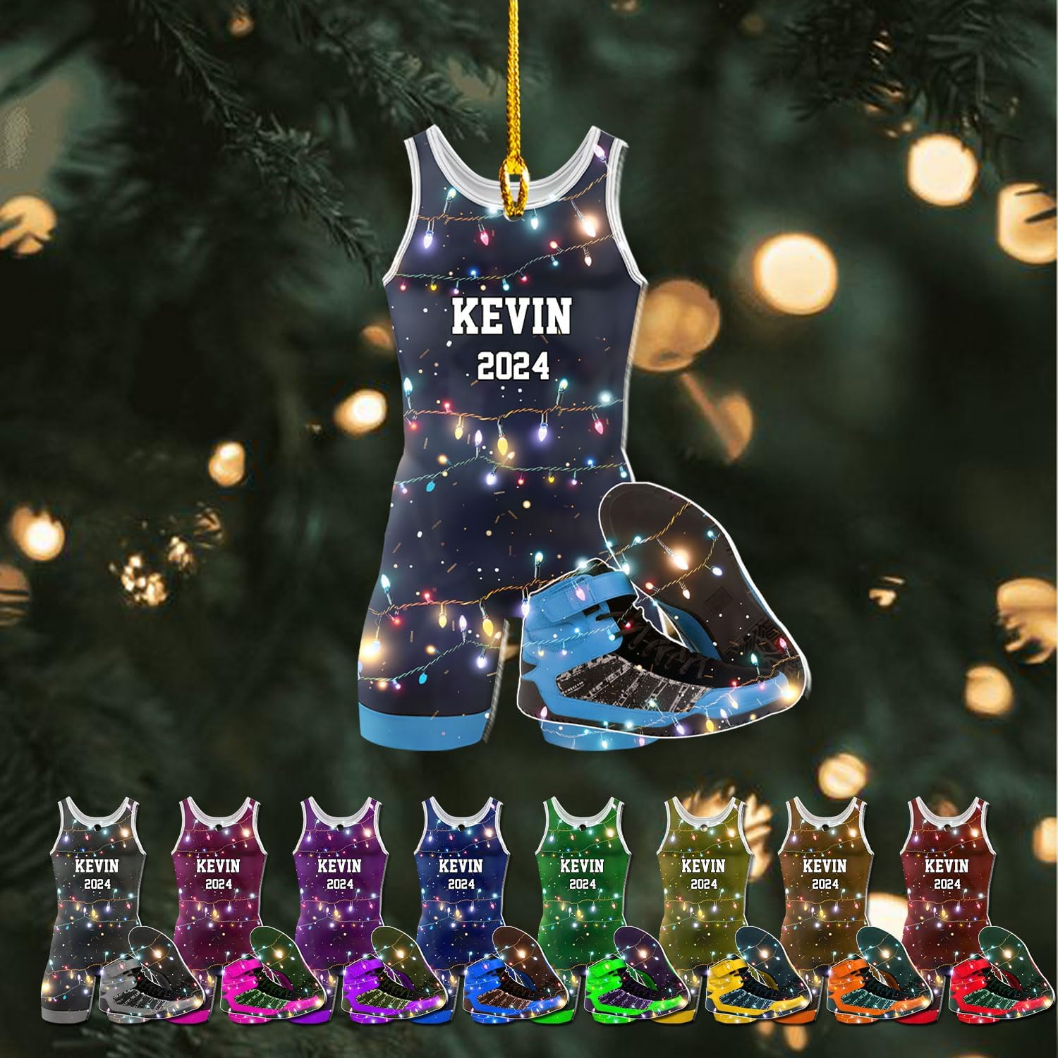 Personalized Wrestling Ornaments, Wrestling Christmas Ornament 2024, Boys Girls Wrestling Gifts Wrestler Christmas Ornaments, Wrestling Coach Gift for Wrestling Player Wrestling Helmet Ornament (W13)