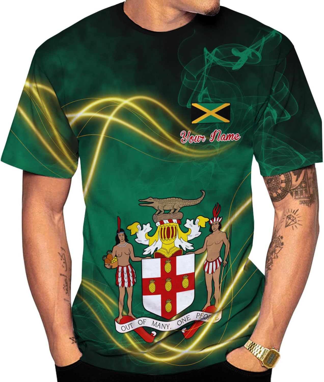 Mostprints Personalized Jamaica Hoodie Camisa Jamaica Hoodies Jamaica Sweaters Shirts Men & Women Jamaican Pride Shirt Gifts