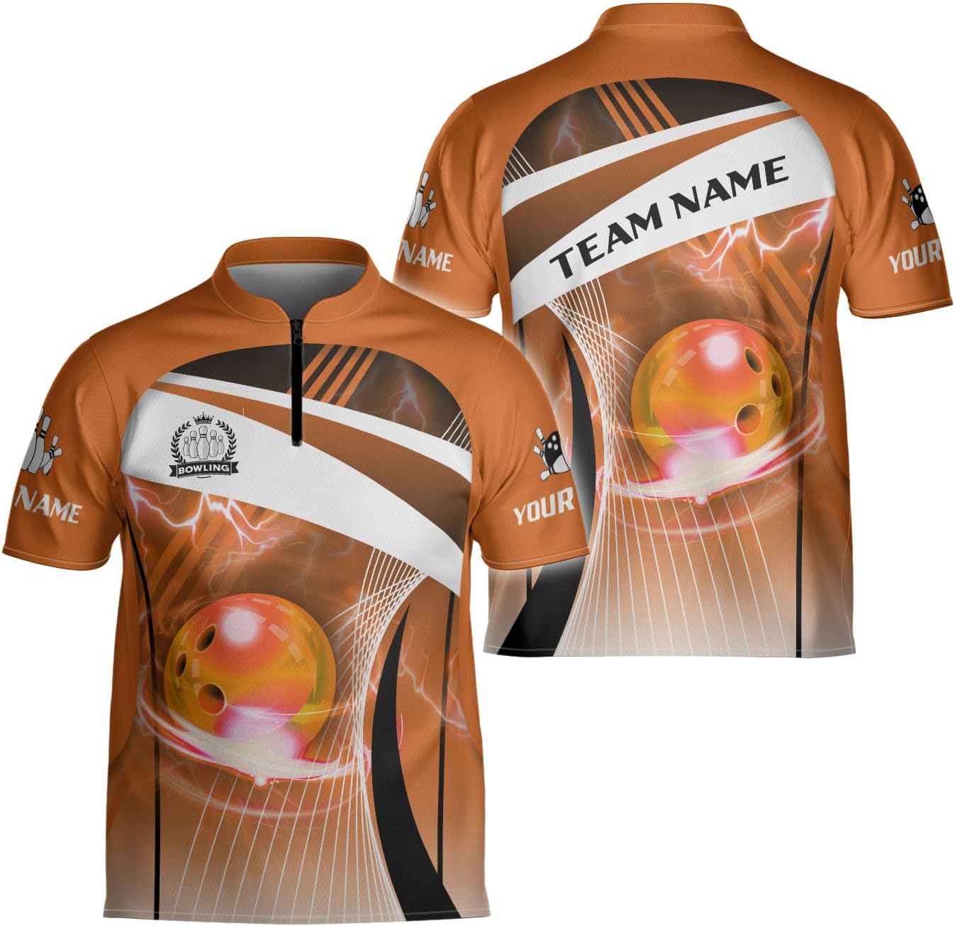 Ligthuy Personalized Bowling Jersey 3D, Bowling Shirts for Team, Bowling Shirt Unisex for Men Women, Bowling Shirts for Men 2