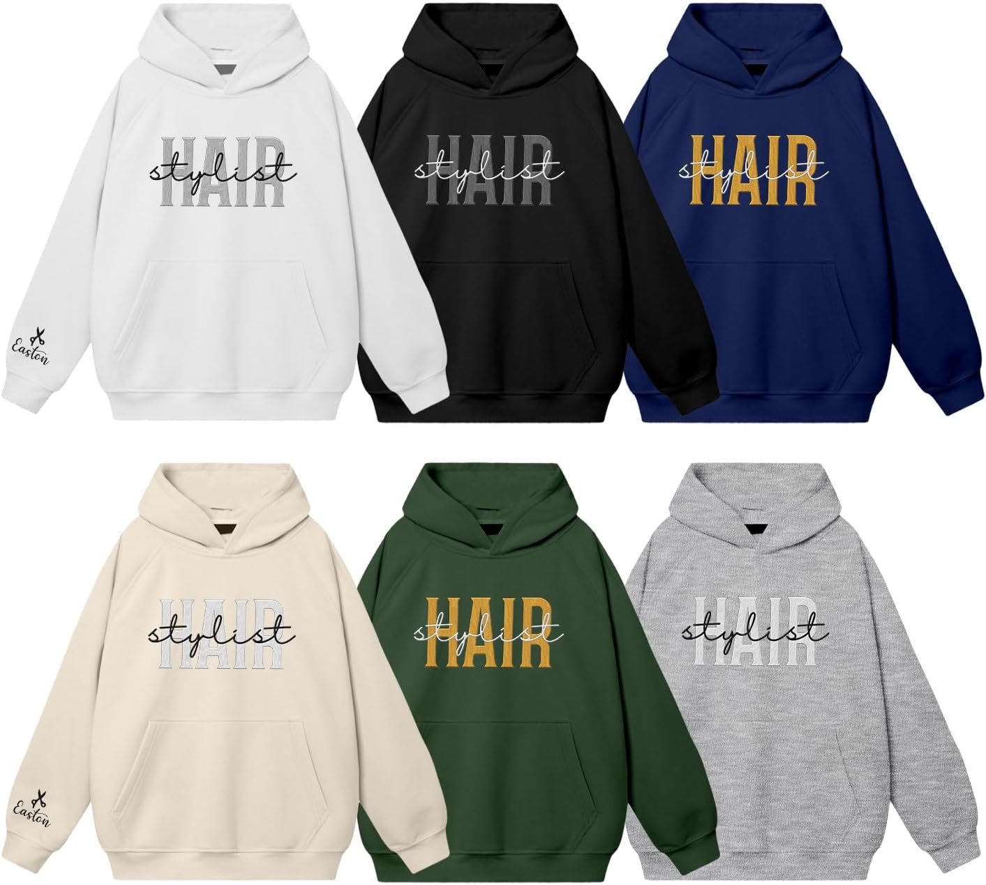 MAPrints Personalized Embroidered Hair Stylist Sweatshirt, Hairdresser Salon Hoodie, Hair Stylist T -Shirt, Gifts For Barber