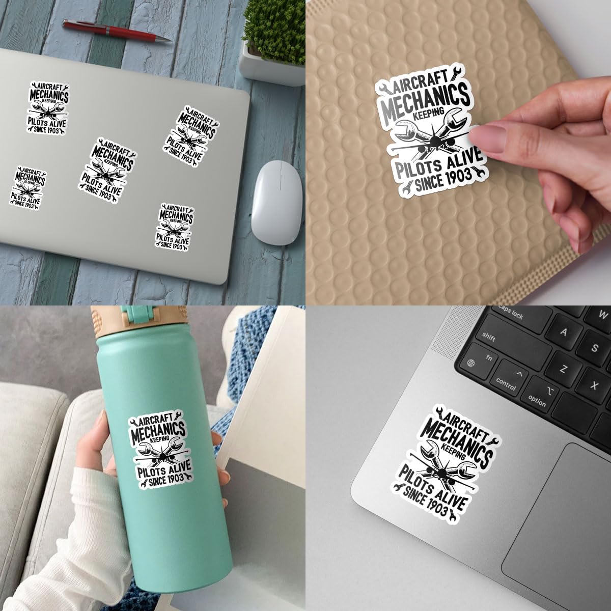 3Pcs Aircraft Mechanic Keep Pilots Alive Since 1903 Sticker Funny Pilots Sticker Aircraft Mechanics Gifts Aircraft Mechanic Tool Stickers Decal for Laptop Water Bottle Phone Car Hard Hat 3"