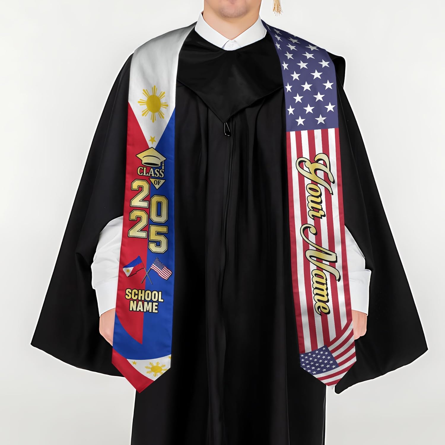 Customize Filipino Graduation Sash, Philippines Graduation Stole, Philippine Graduation Sash 2025