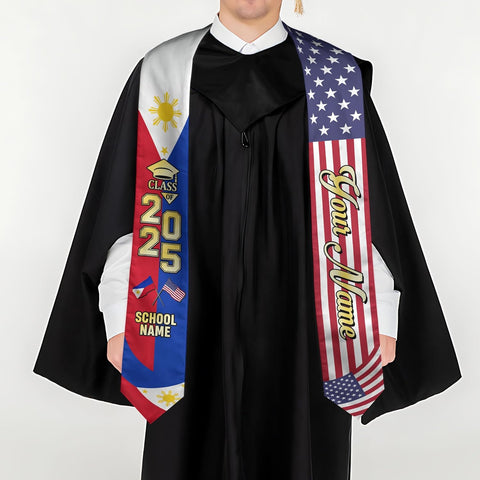 Customize Filipino Graduation Sash, Philippines Graduation Stole, Philippine Graduation Sash 2025