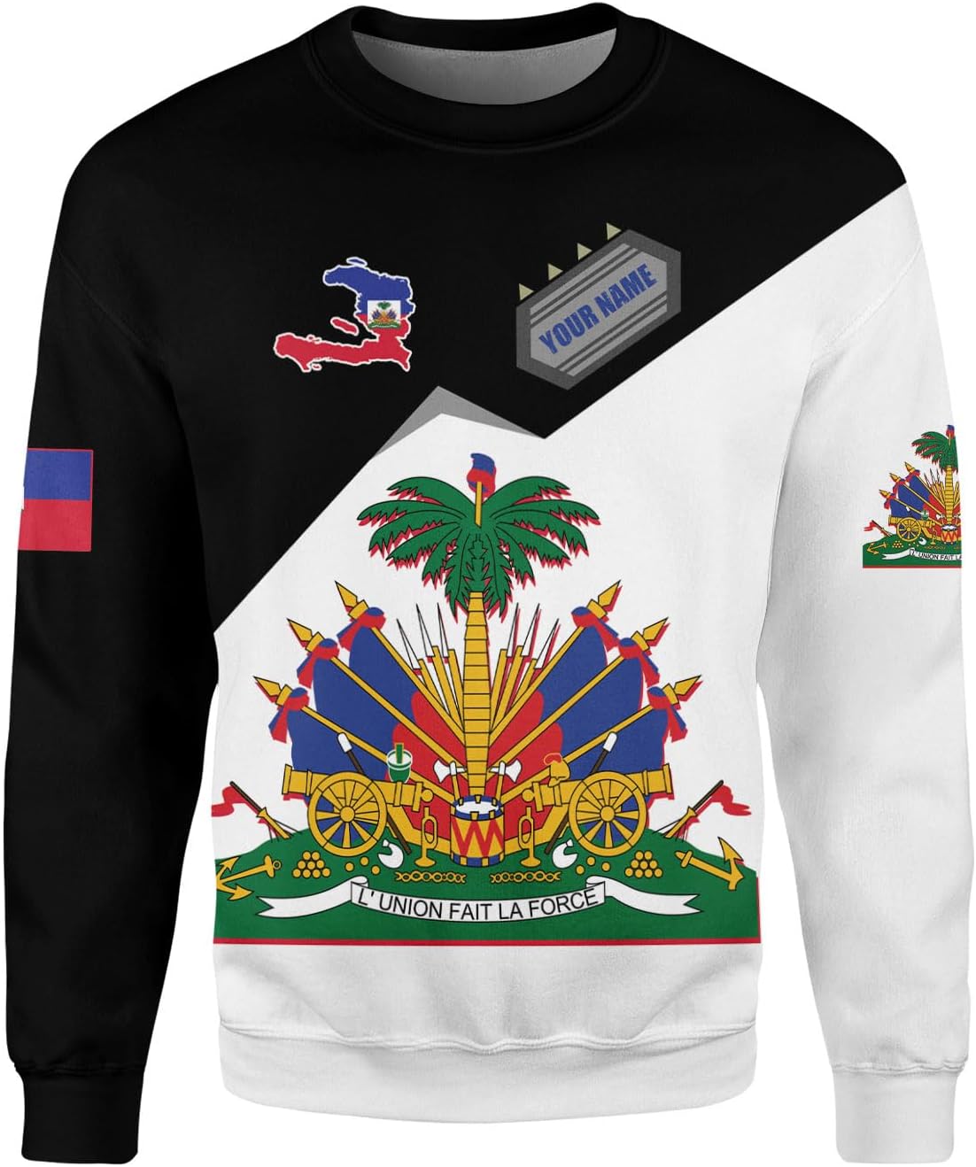 Vybonz Personalized Haiti Zip Hoodie - Men & Women Haitian Pride Coat Of Arms Hoodie