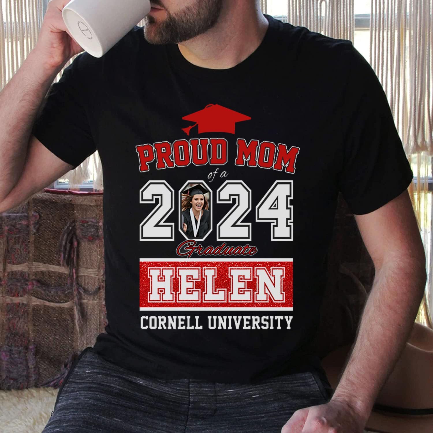 Personalized Graduation 2024 Shirt Proud Family of A Class of 2024 Graduate Class of 2024 Senior Class of 2024 Class of 2024