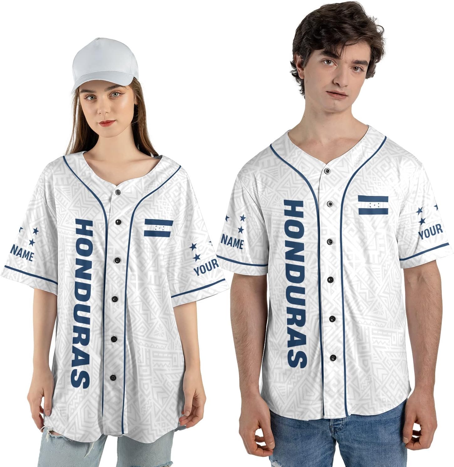 AOVL Personalized Honduras Baseball Jersey Shirt, Honduras Jersey for Men and Women, Jersey Honduras, Camisa Honduras Hombre