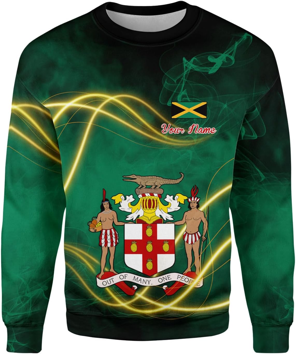 Mostprints Personalized Jamaica Hoodie Camisa Jamaica Hoodies Jamaica Sweaters Shirts Men & Women Jamaican Pride Shirt Gifts