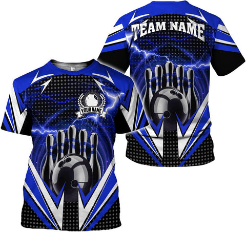 Rivelus Personalized Name Bowling Shirts for Men and Women 3D, Bowling Shirts for Team Bowling, Bowling Shirts Gift