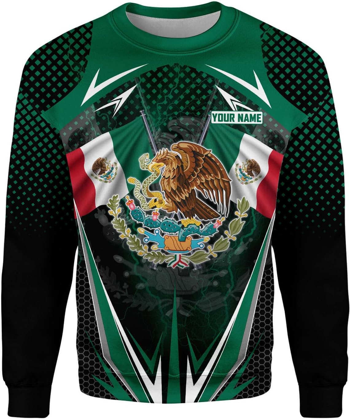 Mostprints Personalized Name Mexican Hoodie 3D, Customized Mexican Hoodies for Men, Unisex Mexico Hoodie,Mexico Hoodies for Men