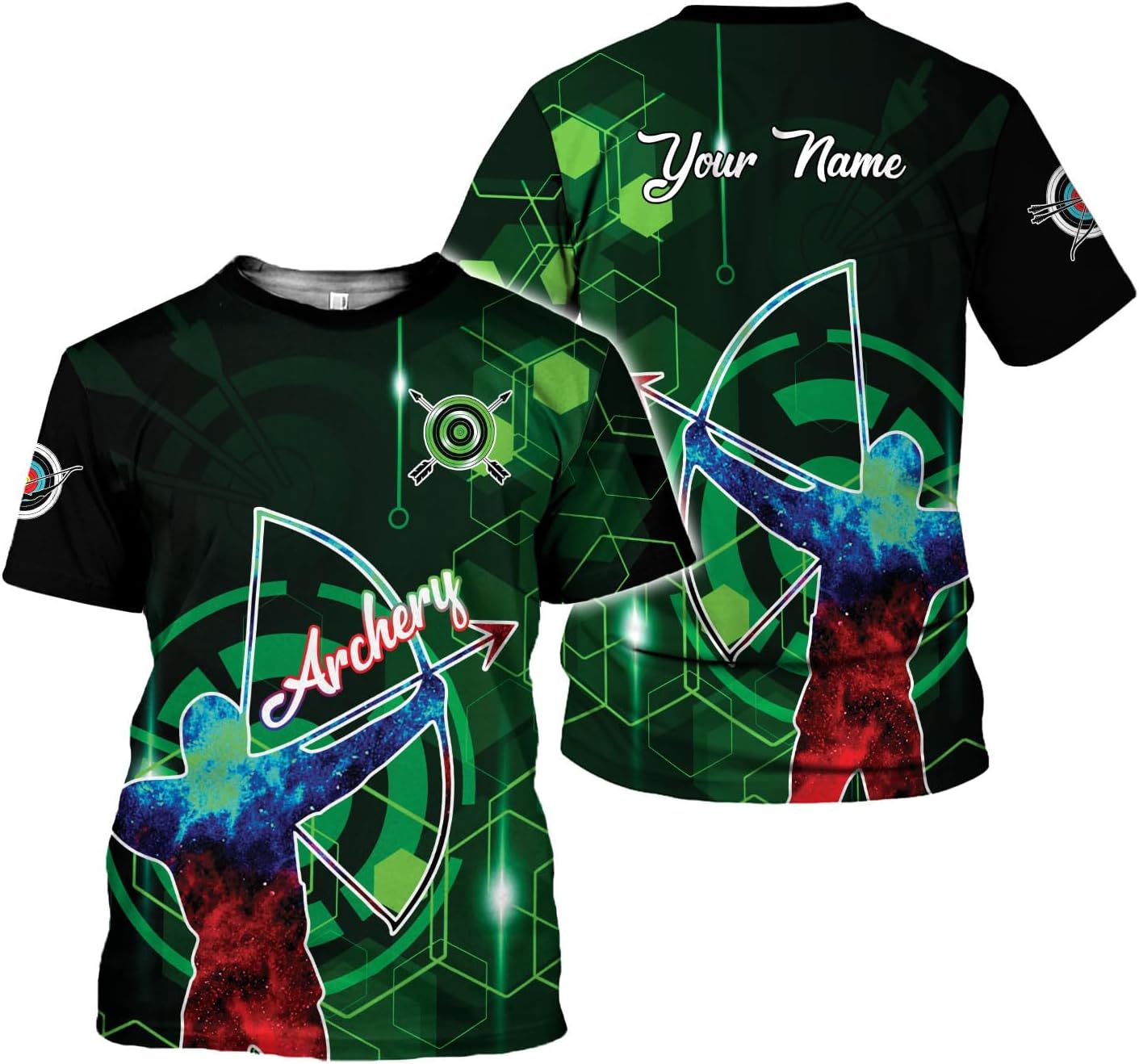 Artparel Personalized Archery Shirt 3D Archery Target Bow Archery Shirts for Men Women Archer Archery Lovers T-Shirt S-5XL