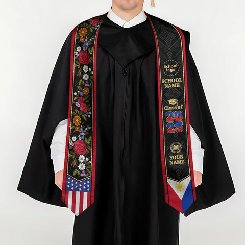Customize Filipino Graduation Sash, Philippines Graduation Stole, Philippine Graduation Sash 2025