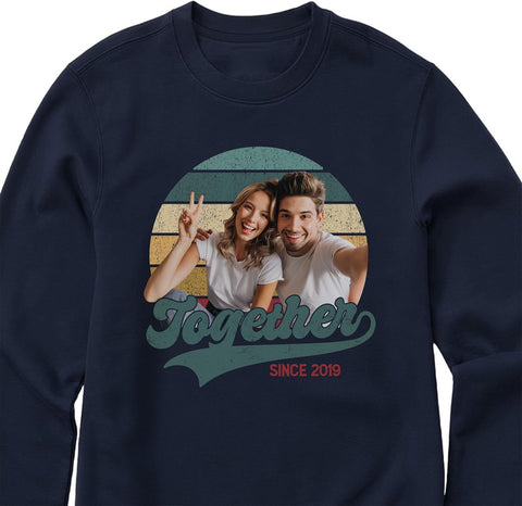 mostprints Custom Photo Sweatshirt, Matching Couple Sweatshirts, Personalized Matching Sweatshirt For Couples Gift Shirt