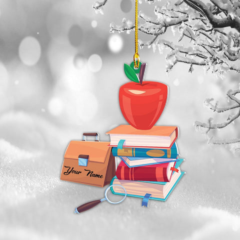 MAPrints Teacher Ornaments Christmas 2024, Teacher Appreciation Gifts for Women, Teacher Acrylic 2D Flat Ornaments, Thank You Appreciation Ornaments, Keepsake Gifts for Teacher (TC 2)