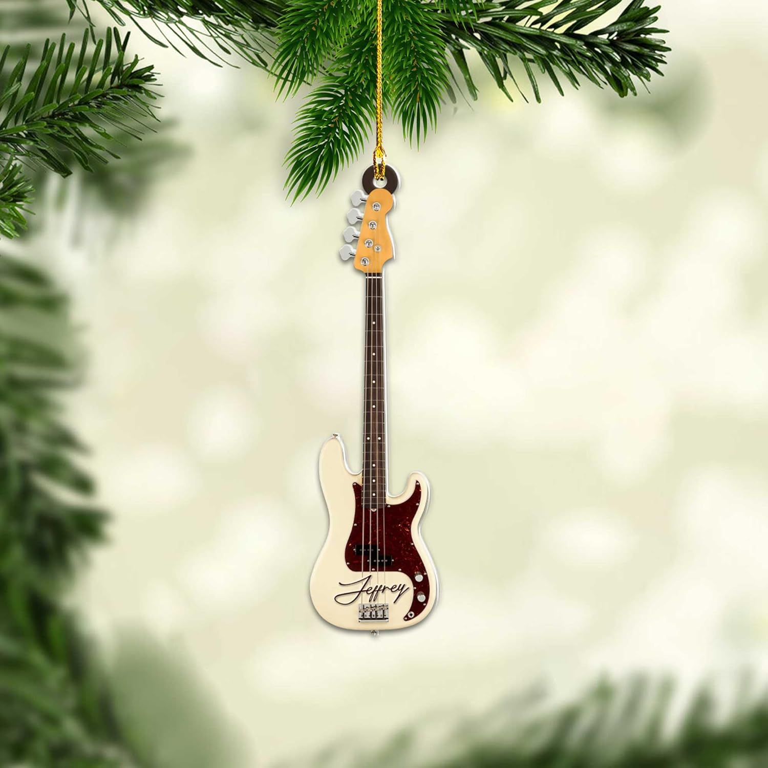 Personalized Guitar Ornament, Electric Guitar Ornament, Guitar Christmas Ornaments 2024, Acoustic Guitar Christmas Ornament, Guitar Christmas Ornaments Guitarist Gift Musical Instruments Xmas (G14)
