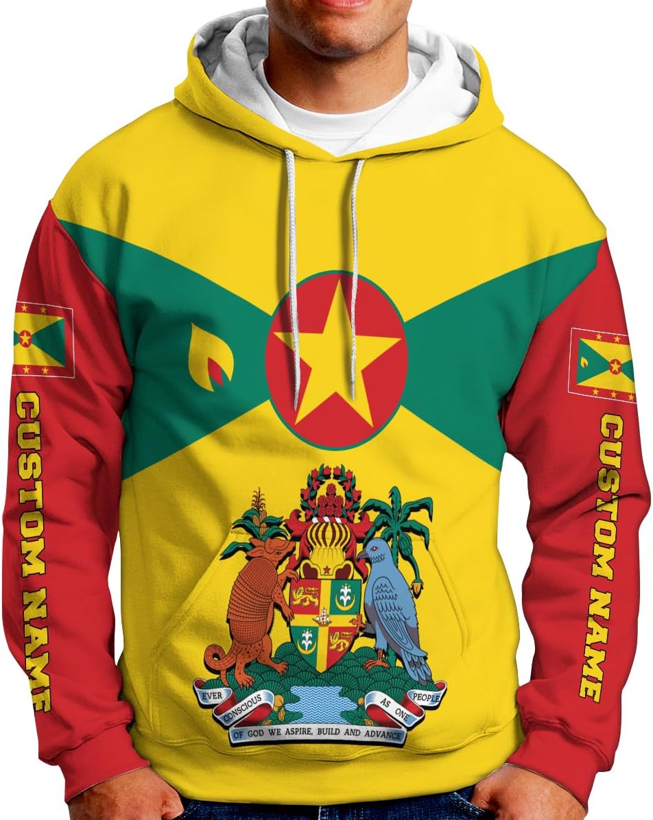 Personalized Name Grenada Shirts for Men, Grenada Shirts for Women, Proud Grenadan Shirts, Grenadian Flag Pride Shirt