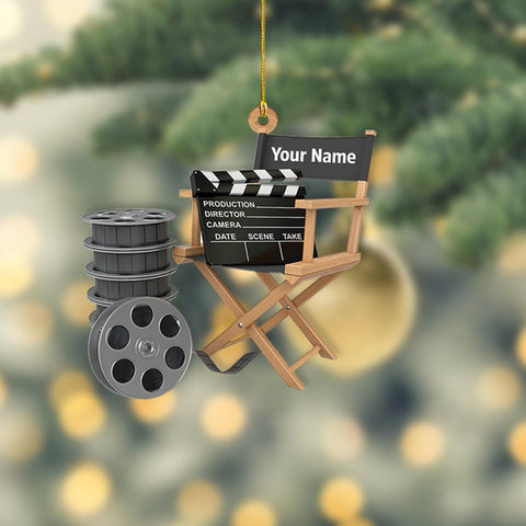 AOVL Personalized Film Clapboard Ornament Movie Clapper Christmas Ornaments Film Clapboard Ornament Film Clapper Ornament Director Clapboard Christmas Ornament Movie Clapperboard Theater (Film 3)