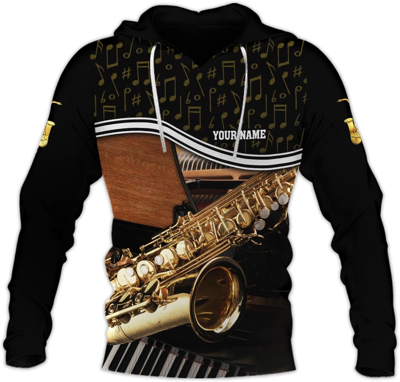 Personalized T Shirt for Saxophone Player, Custom Saxophone 3D Shirt Men Women, Present to Musican Saxophone Team Uniform