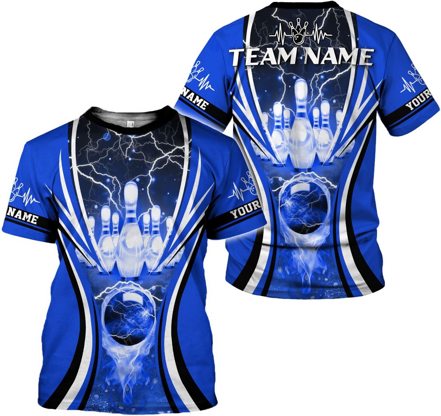 Rivelus Personalized Name Bowling Shirts for Men and Women 3D, Bowling Shirts for Team Bowling, Bowling Shirts Gift 4