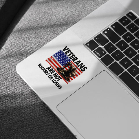 (3 Pcs) Veterans are Not Suckers Or Losers Sticker, Funny Political Sticker Adult Humor Anti Trump Bumper Stickers -Vinyl Stickers for Laptop Water Bottle Phone Car Window Helmet 3 Inches (V3)