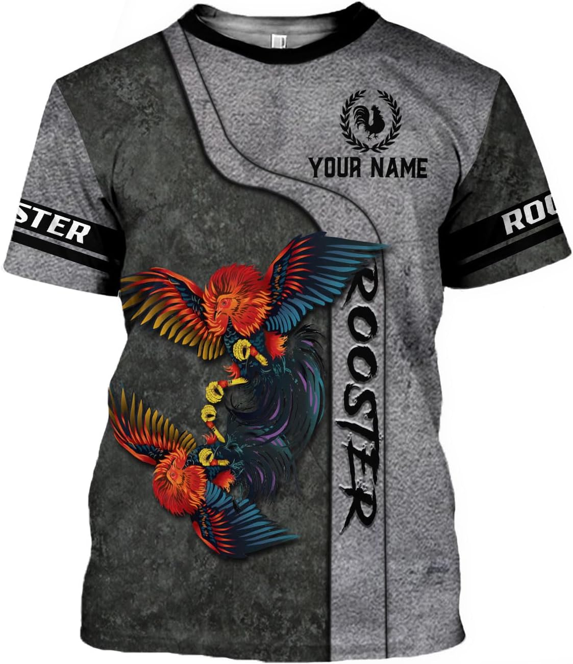 Mostefy Personalized Name Rooster Shirt 3D, Rooster Shirts for Men, Chicken Tshirts Shirts for Women, Funny Chicken Shirts