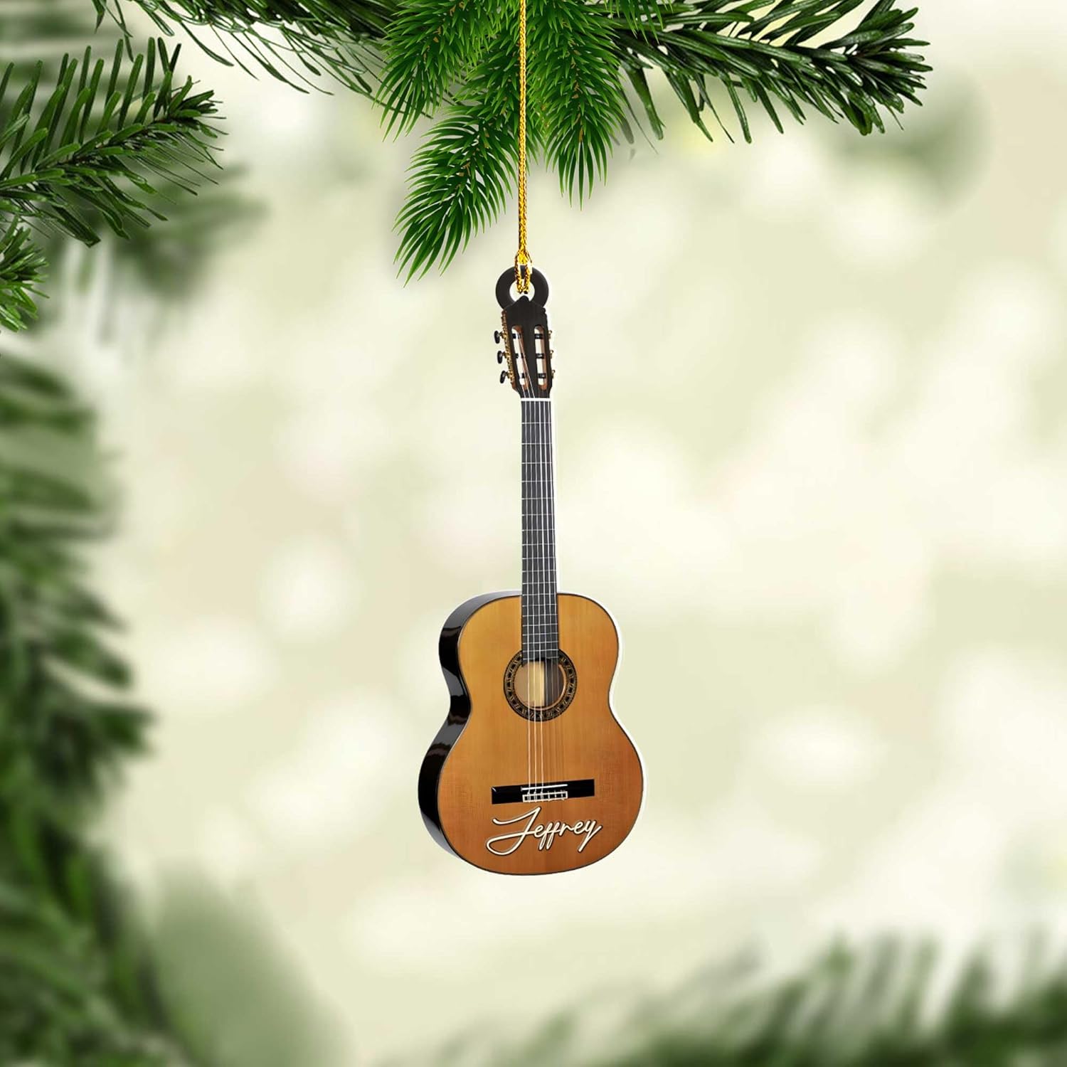 Personalized Guitar Ornament, Electric Guitar Ornament, Guitar Christmas Ornaments 2024, Acoustic Guitar Christmas Ornament, Guitar Christmas Ornaments Guitarist Gift Musical Instruments Xmas (G14)