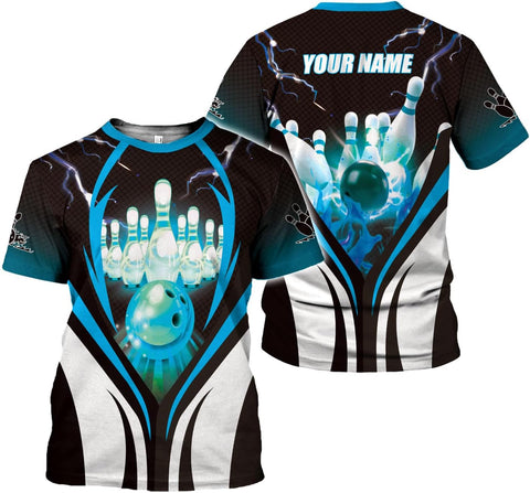 Rivelus Personalized Name Bowling Shirts for Men and Women 3D, Bowling Shirts for Team Bowling, Bowling Shirts Gift
