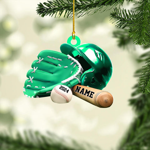 Personalized Softball Ornament Custom Name & Number Ornaments 2024 for Girl Coach Softball, Softball Gloves Ornament Custom, Softbal Ornament, Softball Ornament Softball Lover (Style 18)