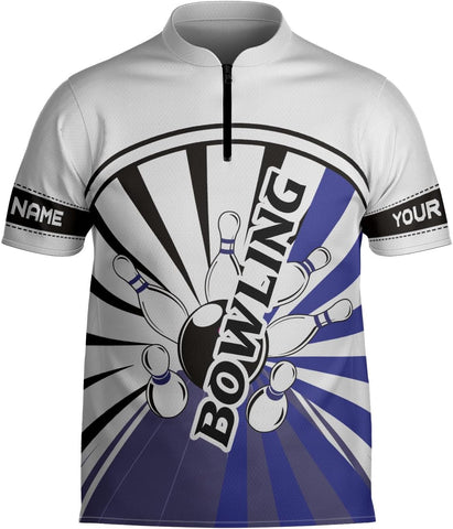 mostprints Personalized Bowling Jersey Gift 3D Custom Bowling Shirts for Team Name Bowl Bowler Shirt Unisex Cool Men Women