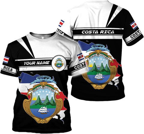 Mostprints Personalized Costa Rica Shirt 3D, Costa Rica Tshirt, Costa Rica Shirts for Men Women, Costa Rican Pride Flag