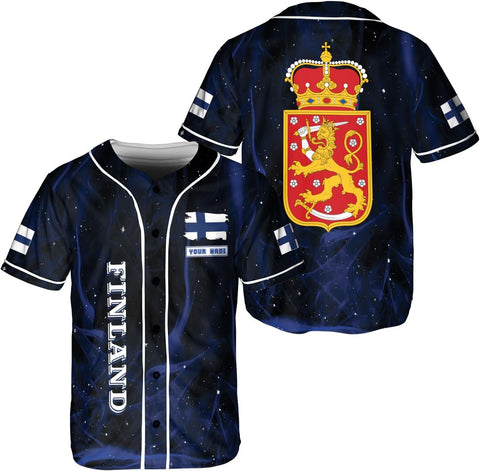 Leprints Personalized Finland Baseball Jersey, Finnish Soccer Baseball Finlanders Pride Flag Finnish Jersey Men Women Shirt
