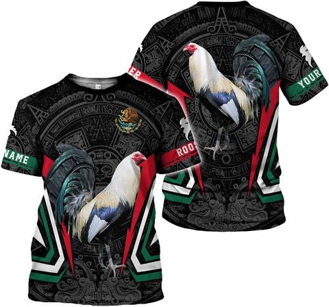 Mostprints Personalized Name Mexican Shirts for Men, Rooster Mexico Shirts for Men, Mexico Shirt Eagle Flag Mexican Eagle 1