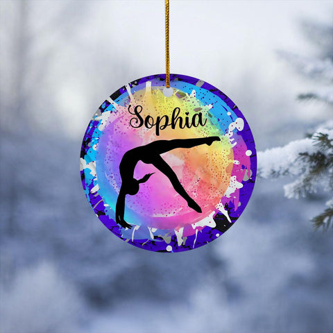 Parvii Personalized Gymnastics Ornaments for Christmas Tree, Gymnastics Christmas Ornament, Gymnastics Ornament for Baby Girl, Gymnastics Christmas Ornament Tree Hanging Ornament (G7)