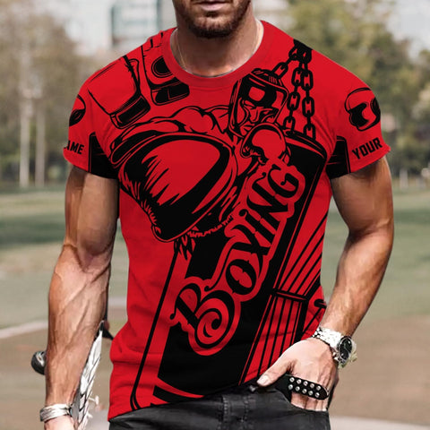 Personalized Boxing 3D Shirt, Boxing Shirts for Men Boxing T Shirts Women Boxing Tee Shirt Gifts for Boxing Lovers (HD389)