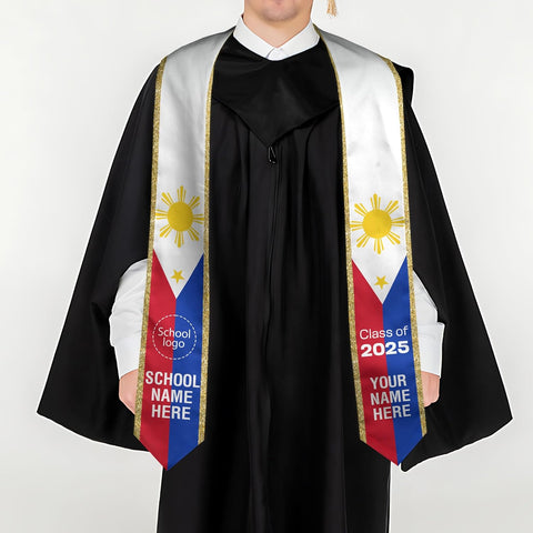 Customize Filipino Graduation Sash, Philippines Graduation Stole, Philippine Graduation Sash 2025