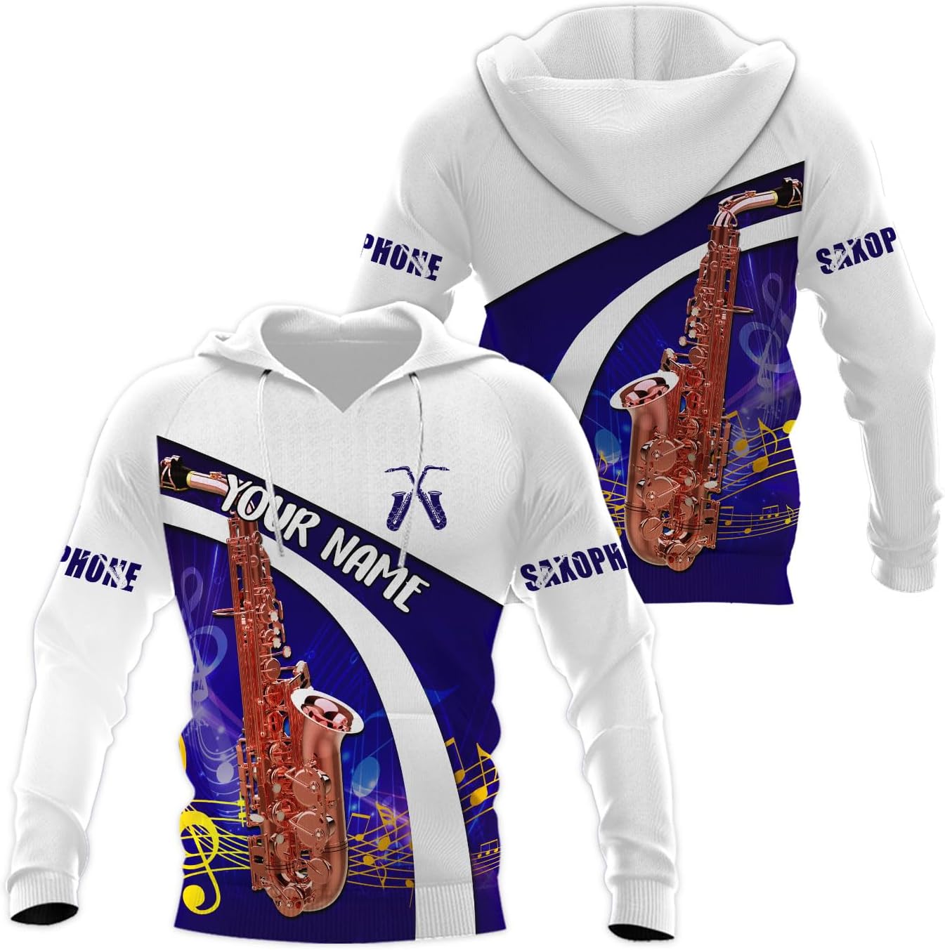Personalized T Shirt for Saxophone Player, Custom Saxophone 3D Shirt Men Women, Present to Musican Saxophone Team Uniform