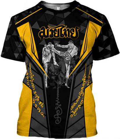 Mostprints Personalized Muay Thai Shirt 3D, Custom Name Muay Thai Shirts for Men, Muay Thai Unisex Shirt size S-5XL