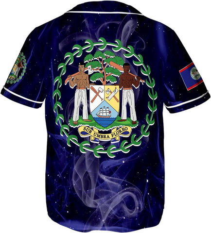 Podagree Personalized Belize Baseball Jersey Camisa Shirt, Belizean Flag Jersey, Belizean Pride Jersey for Men and Women