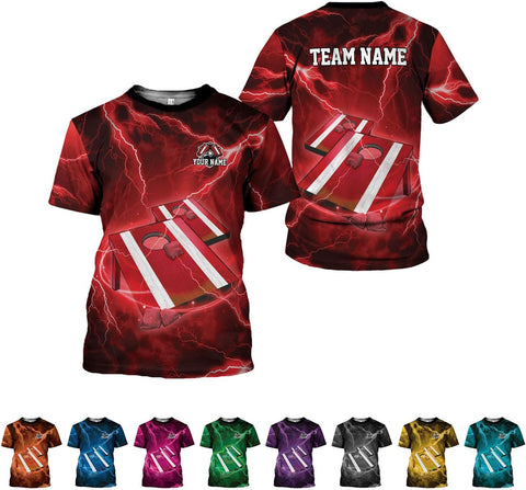 Artparel Personalized Cornhole 3D Player T-Shirt for Team Uniform Funny Gift Men Women
