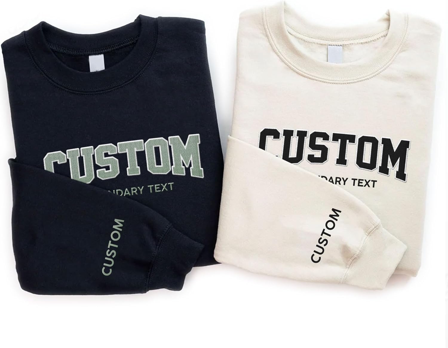 Suseaz Custom Embroidered Sweatshirts & Hoodie Design Your Own, Personalized Sweatshirts Hoodie, Add Your Own Custom Text