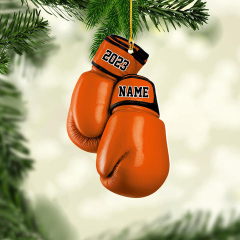Personalized Boxing Ornament, Boxing Gloves Christmas Light Ornament, Custom Boxing Ornament, Kick Boxing Ornament, Gift for Boxing Lovers, Boxer Ornament Gift for Boxing Lovers (Boxing 4)