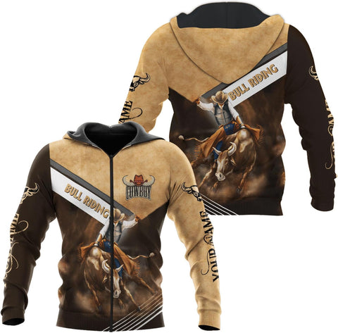 Mostprints Personalized Name Bull Riding Shirt 3D, Rodeo Shirts Bull Biding Shirts for Men and Women, Bull Rider Shirt Gift