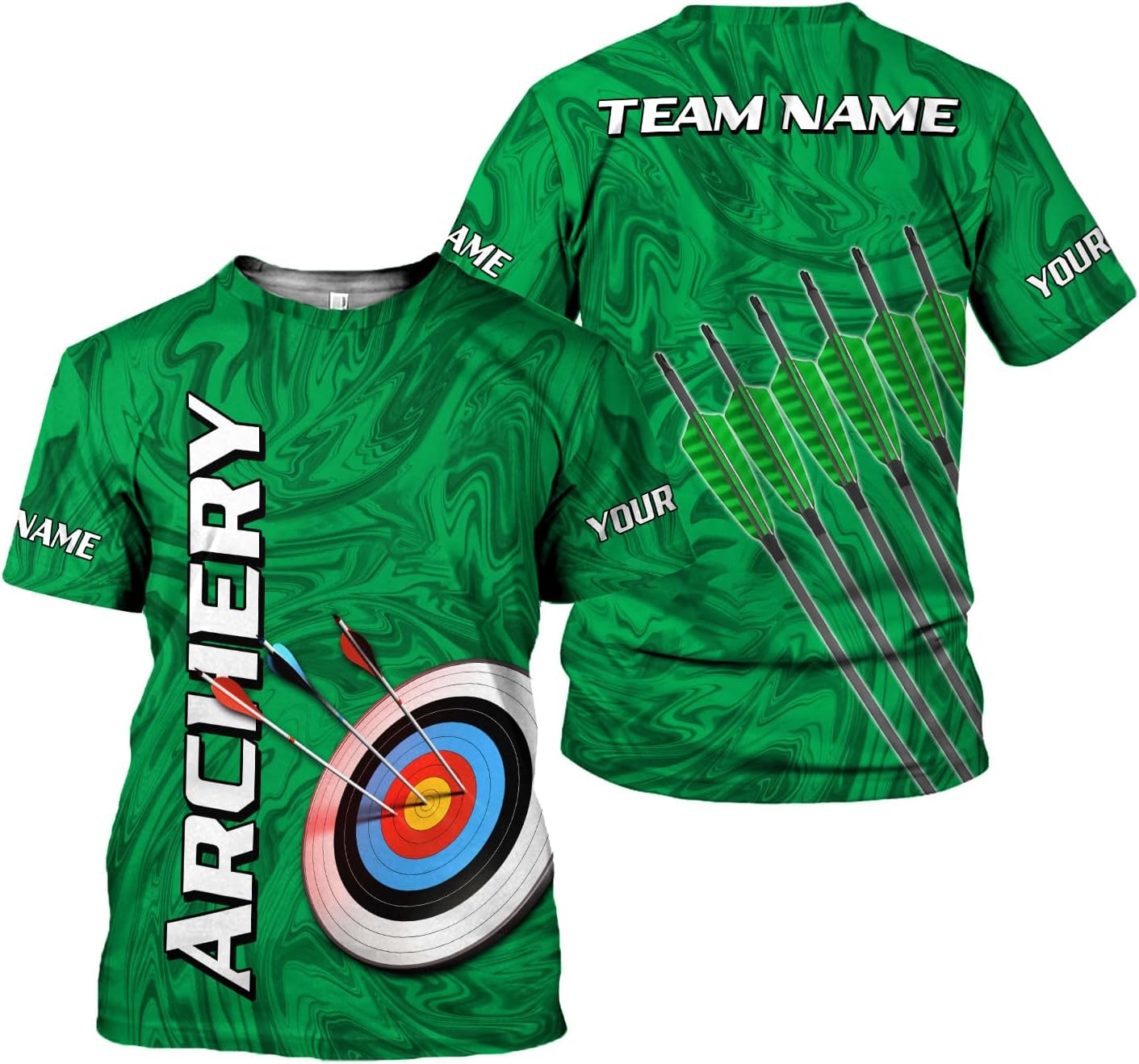 MoonArt Personalized Archery Shirt 3D Archery Target Archery Shirts for Men Women Archer Archery Lovers Bow Archer Sportwear