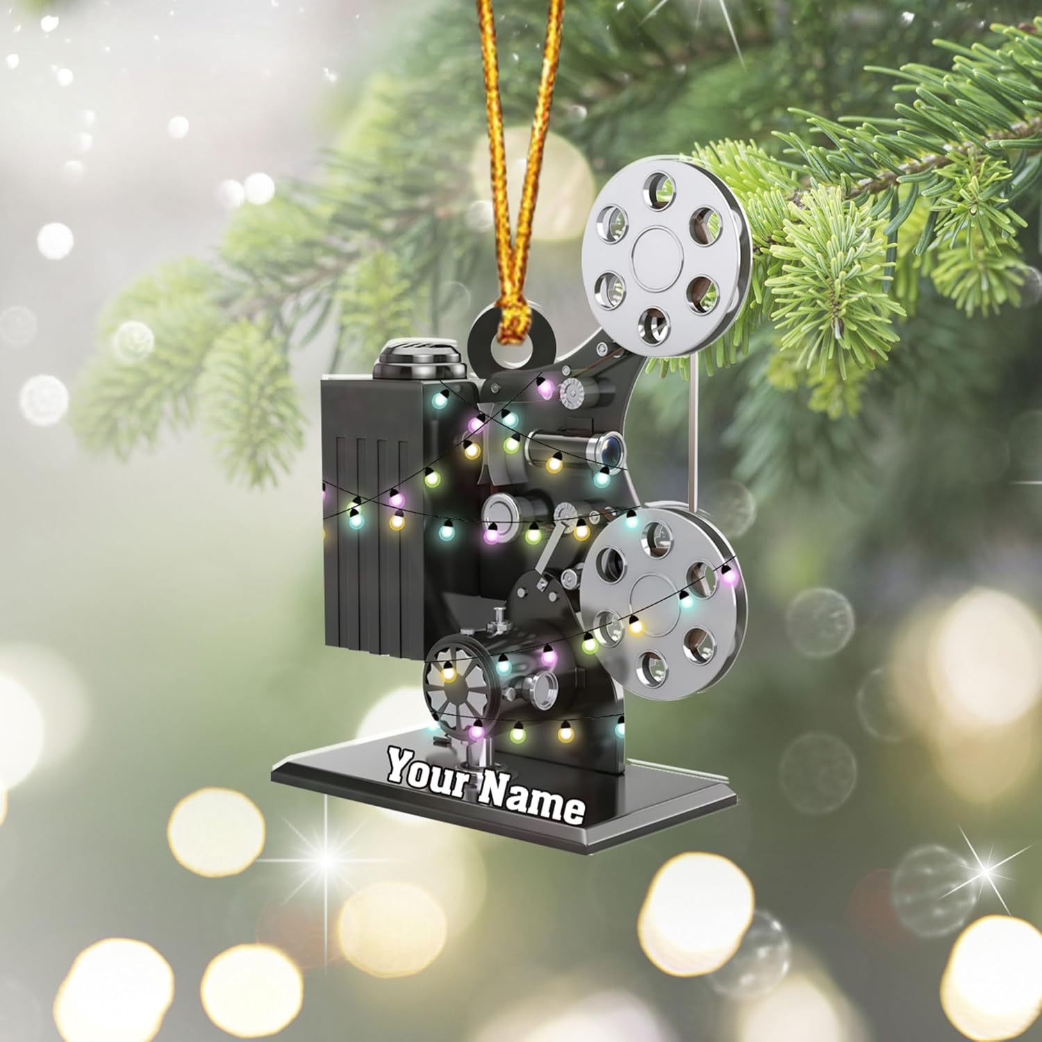 AOVL Personalized Film Clapboard Ornament Movie Clapper Christmas Ornaments Film Clapboard Ornament Film Clapper Ornament Director Clapboard Christmas Ornament Movie Clapperboard Theater (FilmH2)