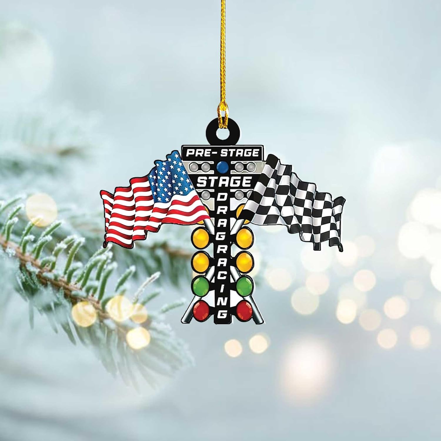 Royal Fight Personalized Racing Ornament Race Car Ornament Custom Drag Racing Christmas Ornaments Gift for Racing Lovers Drag Racing Ornament Racer Gifts (RC 10)