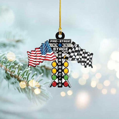 Royal Fight Personalized Racing Ornament Race Car Ornament Custom Drag Racing Christmas Ornaments Gift for Racing Lovers Drag Racing Ornament Racer Gifts (RC 10)