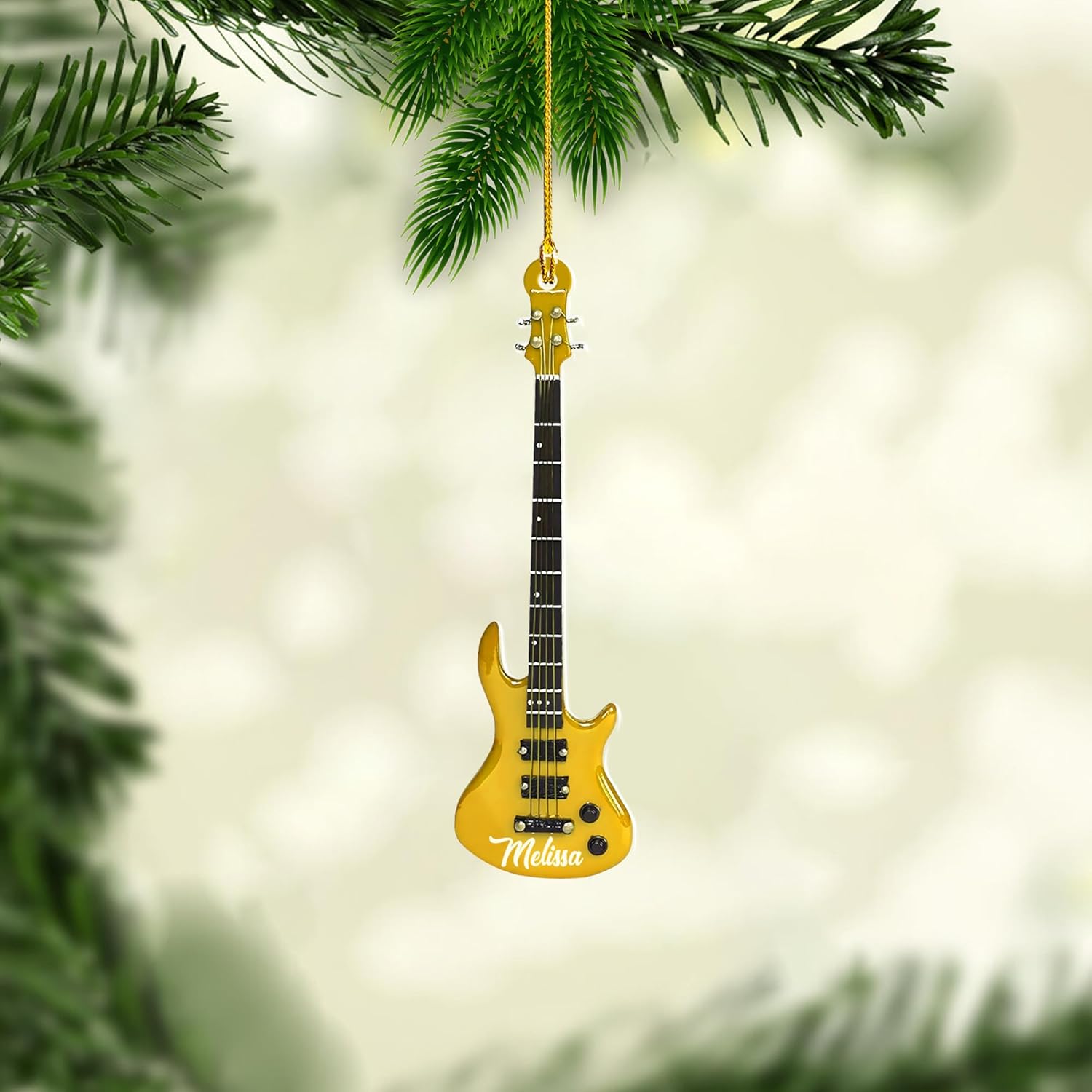 Personalized Guitar Ornament, Electric Guitar Ornament, Guitar Christmas Ornaments 2024, Acoustic Guitar Christmas Ornament, Guitar Christmas Ornaments Guitarist Gift Musical Instruments Xmas (G6)